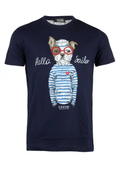 T-shirt girocollo uomo in cotone made in Italy