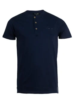 T-shirt in cotone slab con taschino con stampa interna