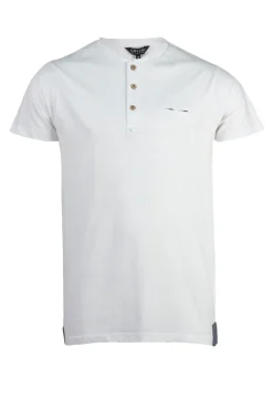 T-shirt in cotone slab con taschino con stampa interna