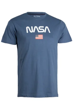 T-shirt manica corta tinta unica con stampa Nasa