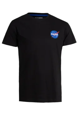T-shirt manica corta tinta unica con stampa Nasa