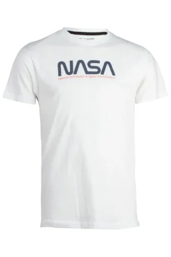 T-shirt manica corta tinta unica con stampa Nasa