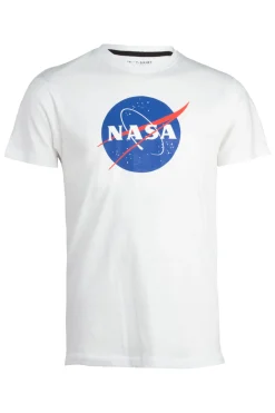 T-shirt manica corta tinta unica con stampa Nasa