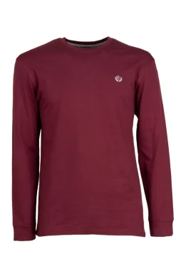 T-shirt manica lunga con logo ricamato