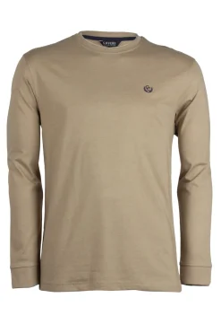 T-shirt manica lunga con logo ricamato