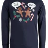 T-shirt manica lunga con stampa natalizia
