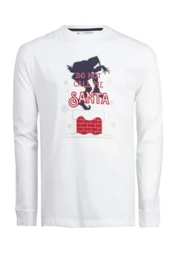 T-shirt manica lunga con stampa natalizia