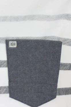 T-shirt rigata uomo in cotone tinta unita
