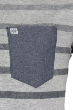 T-shirt rigata uomo in cotone tinta unita