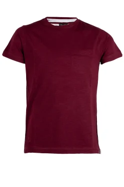 T-Shirt tinta unita con ricami a contrasto