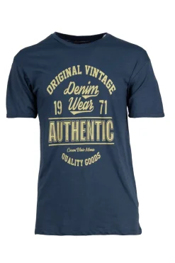 T-shirt tinta unita in cotone fiammato con stampa sul petto