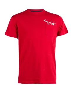 T-Shirt uomo con taschino natalizia rossa