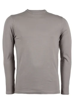 T-shirt uomo girocollo tinta unita con costine al collo