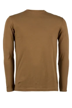 T-shirt uomo girocollo tinta unita con costine al collo