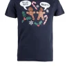 T-Shirt uomo natalizia blu