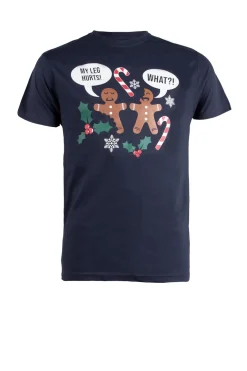T-Shirt uomo natalizia blu